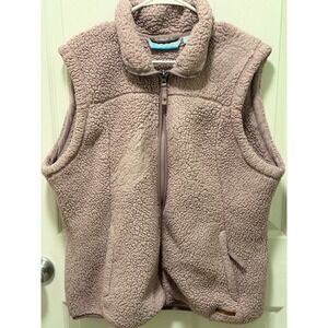 Free Country Womens Plush Vest Dusty‎ Woodrose Large